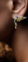 Wings of Freedom Earrings Yellow Sapphires
