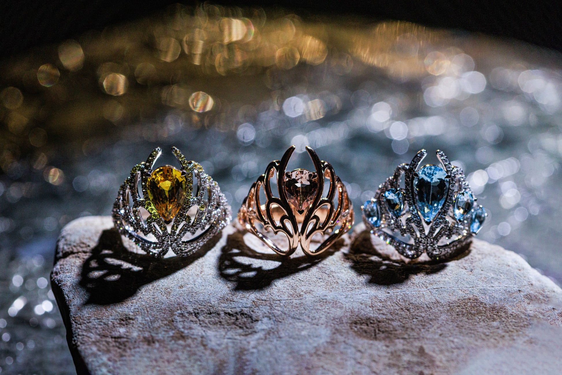 خواتم أجنحة الحرية من الياقوت