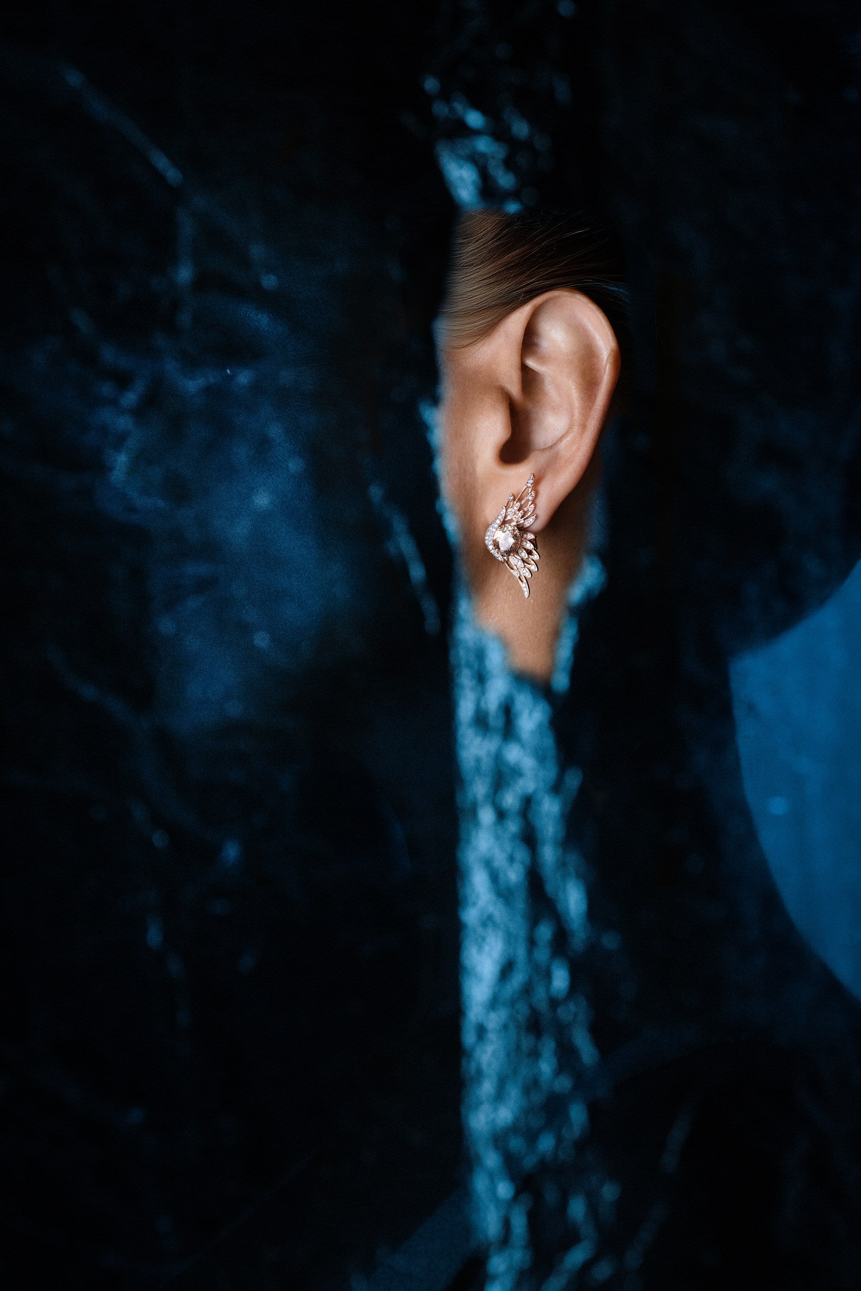 Wings of Freedom Earrings Sapphires