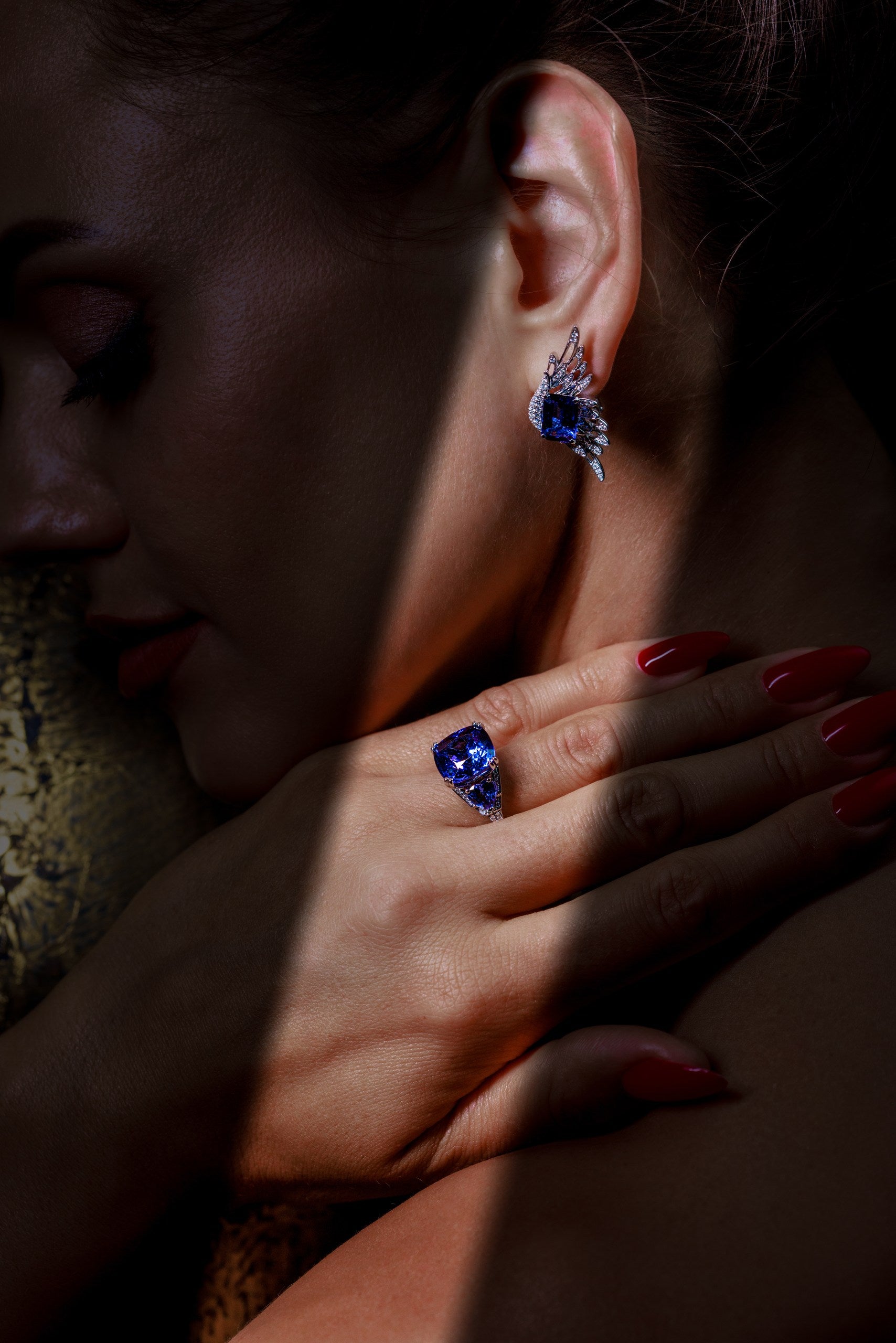 Wings of Freedom Earrings Tanzanites