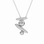 Flow Pause Return Necklace, White Gold, Diamonds