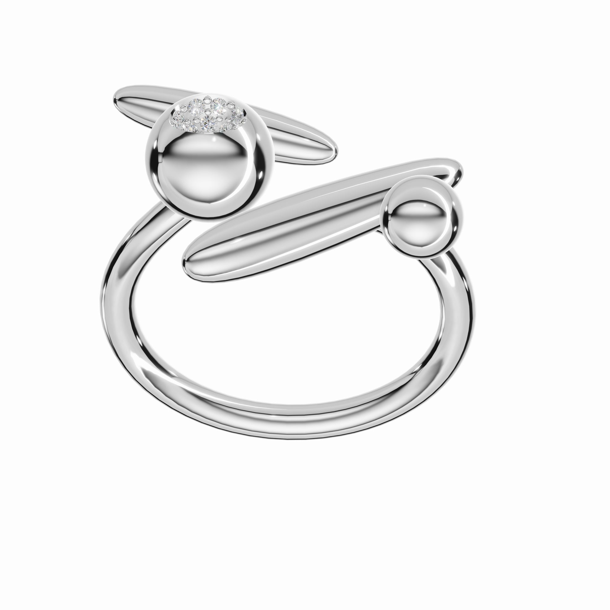 Here I Begin Again Ring, White Gold, Diamonds