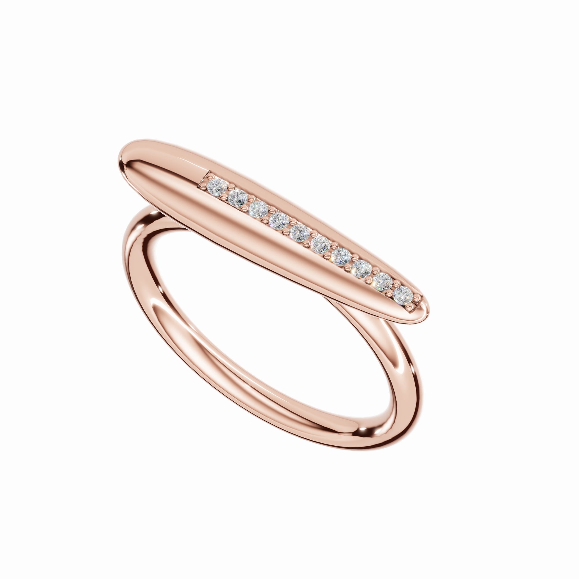 Return to Your Light Ring, Rose Gold, Diamonds