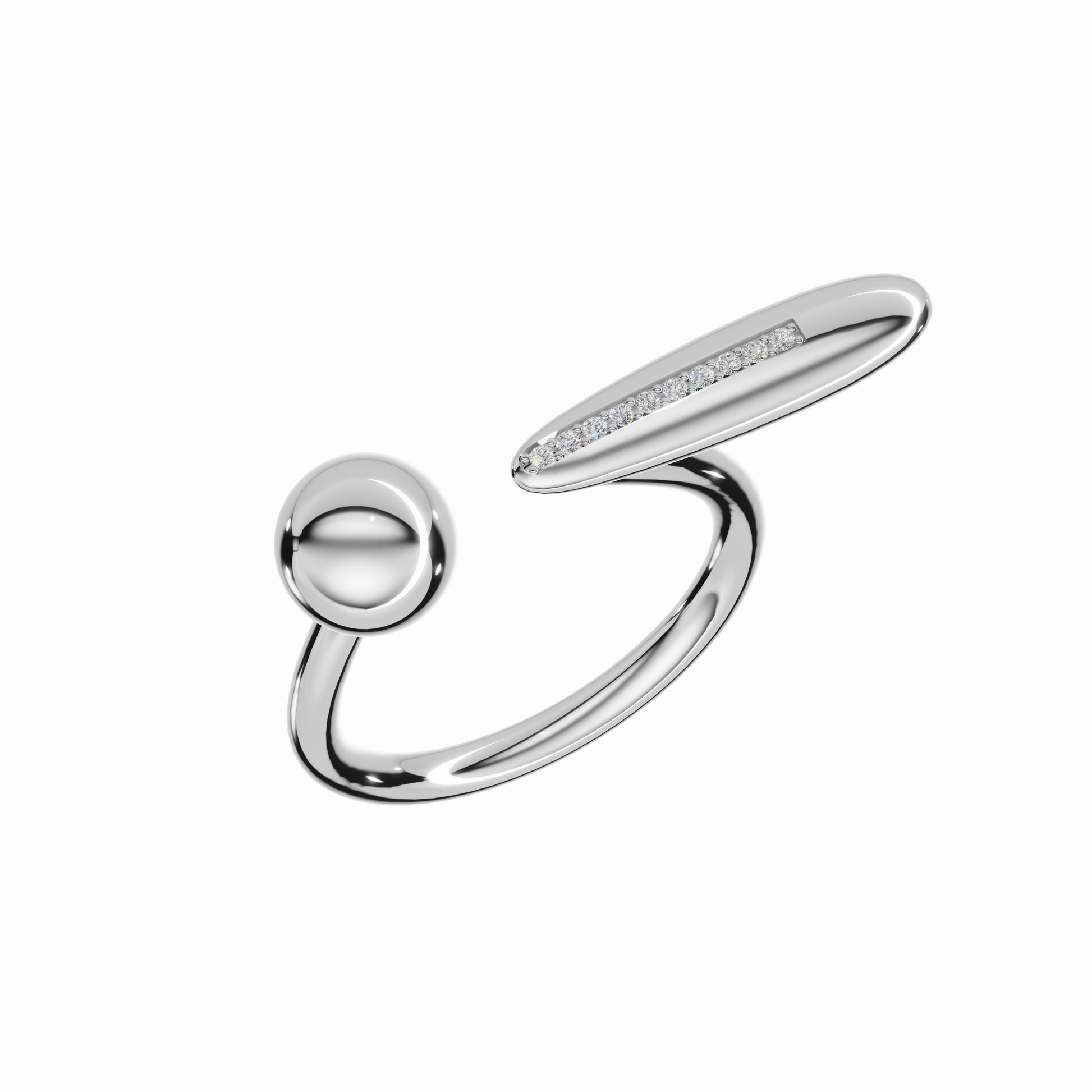 Breath And Be Ring, Yellow Gold, Diamonds