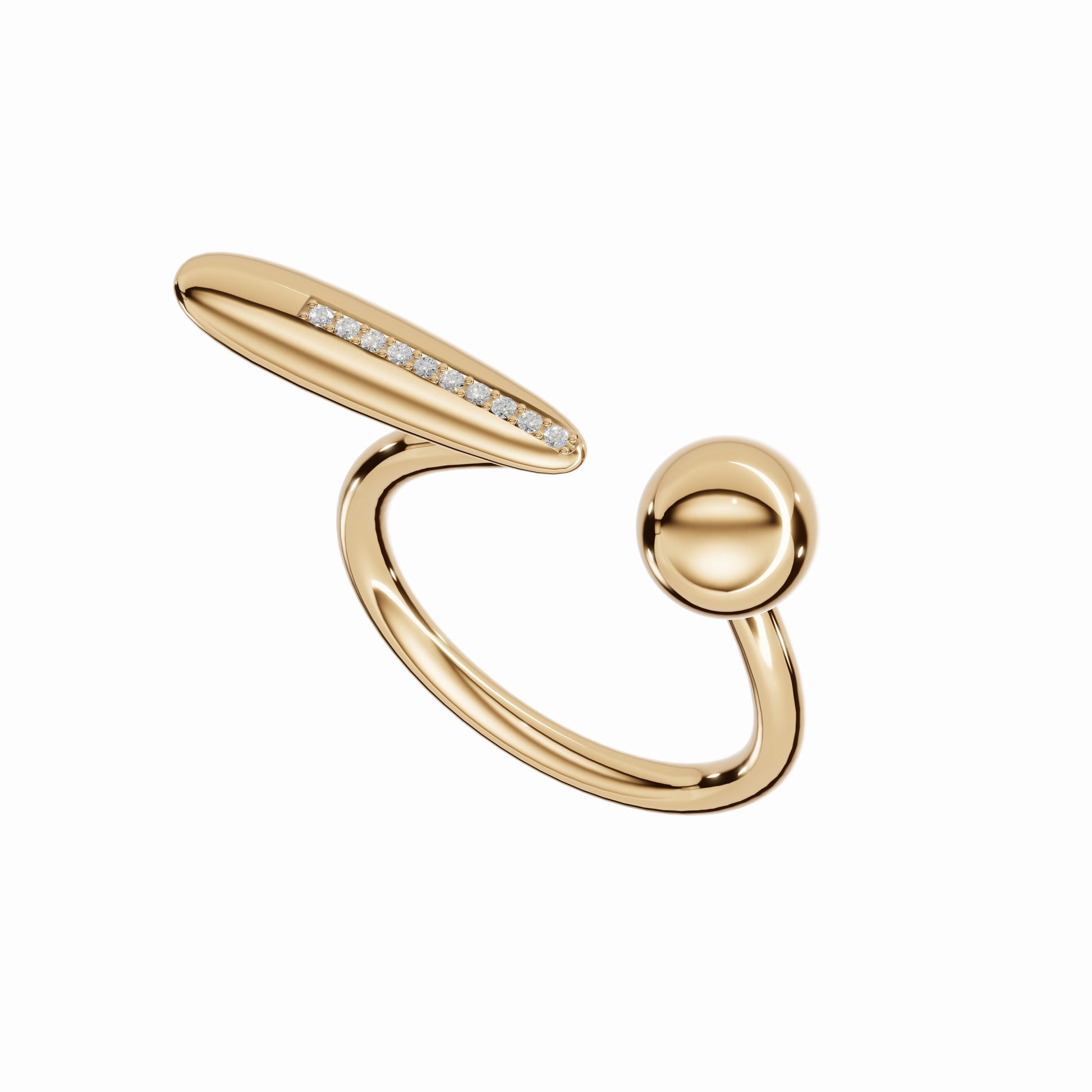 Breath And Be Ring, White Gold, Diamonds