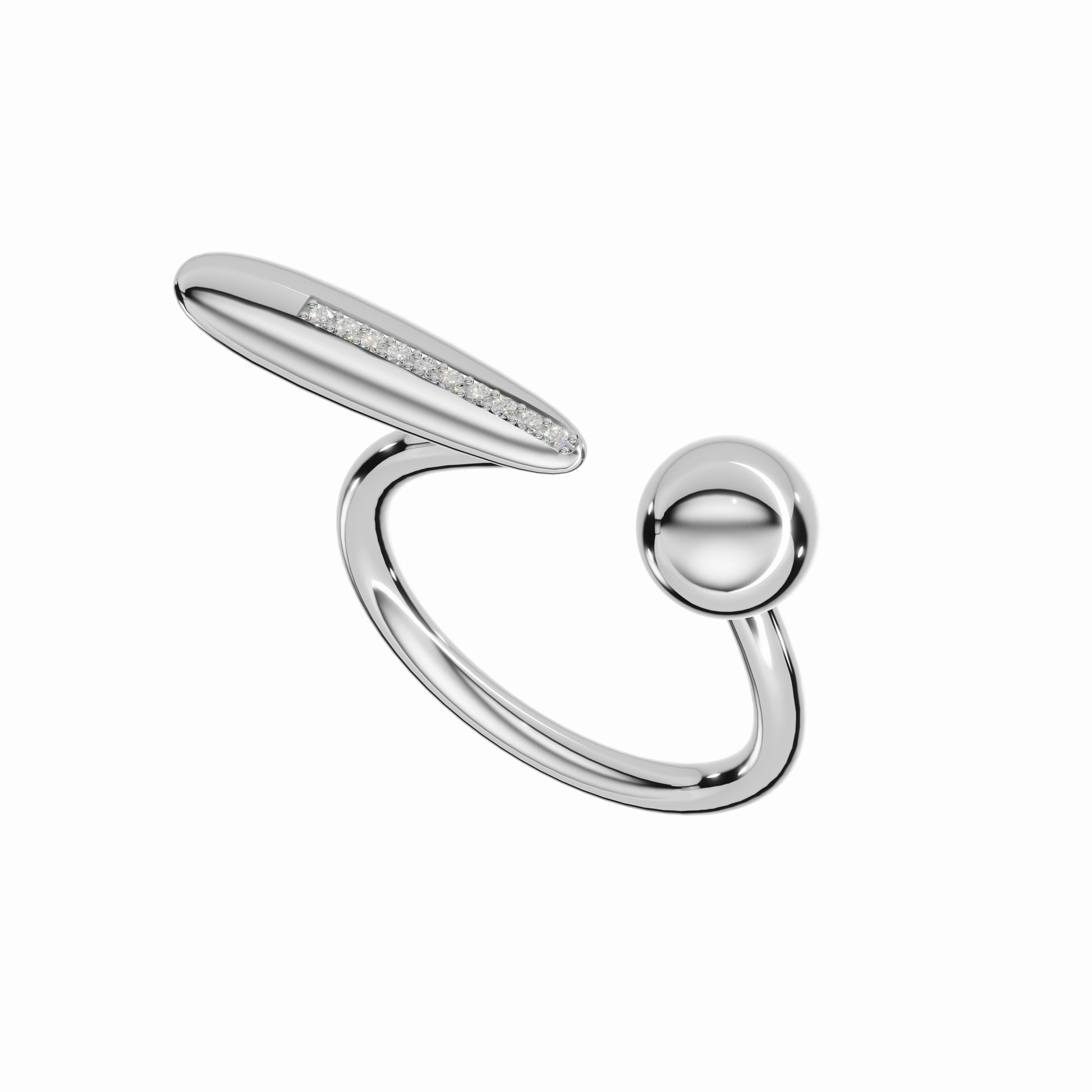 Breath And Be Ring, Yellow Gold, Diamonds