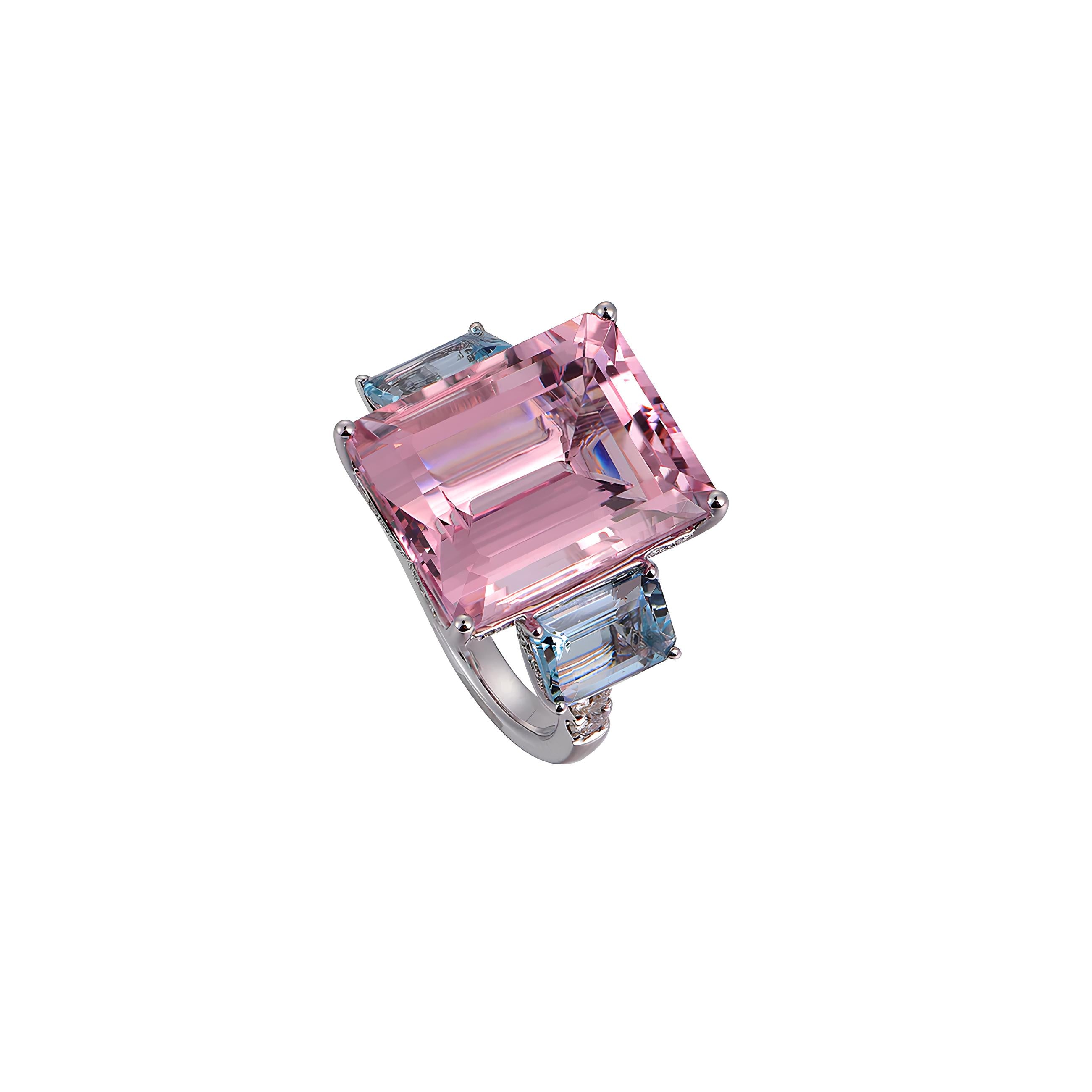 Soaring Elegance Ring Morganite Pink