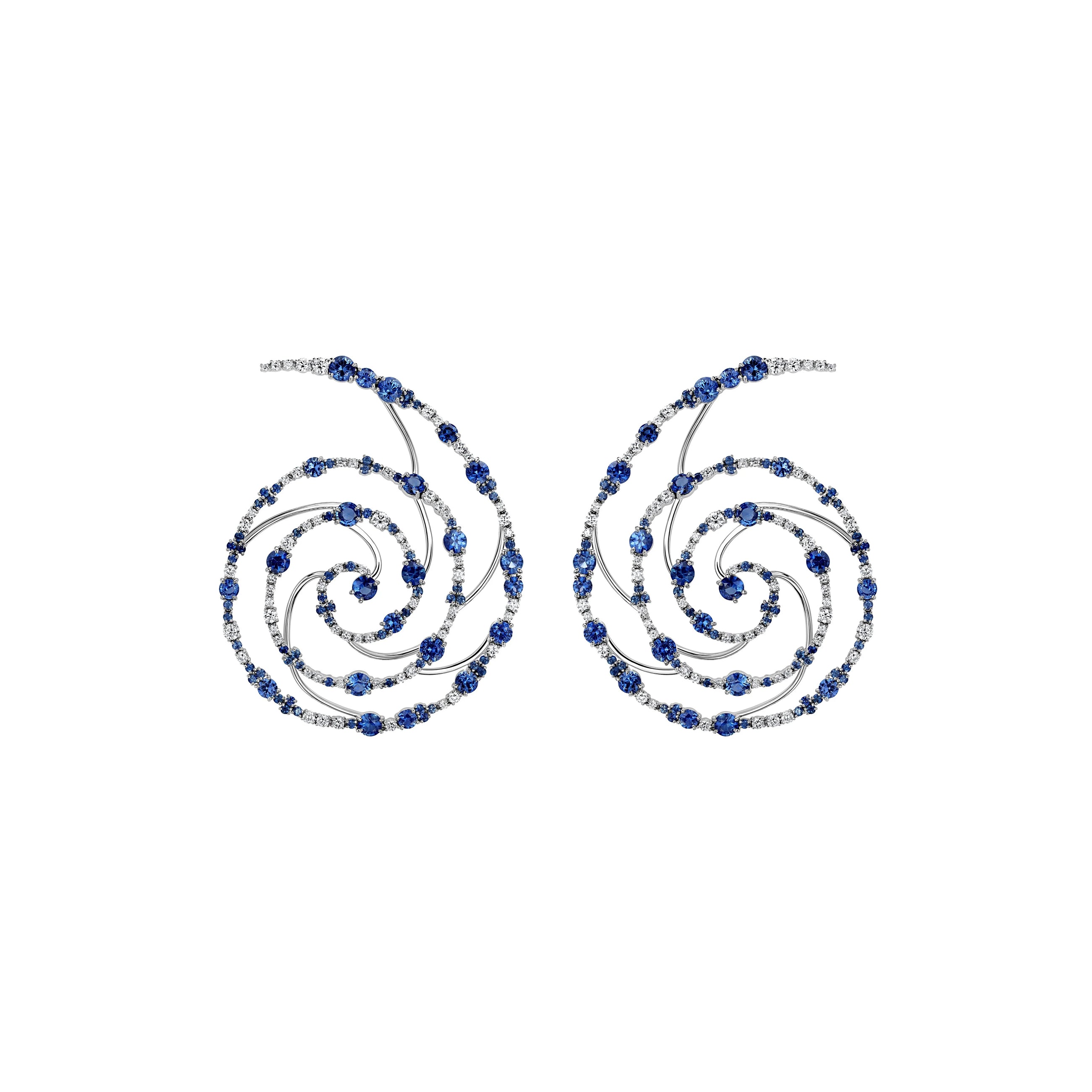 Soaring Elegance Earrings  Sapphires
