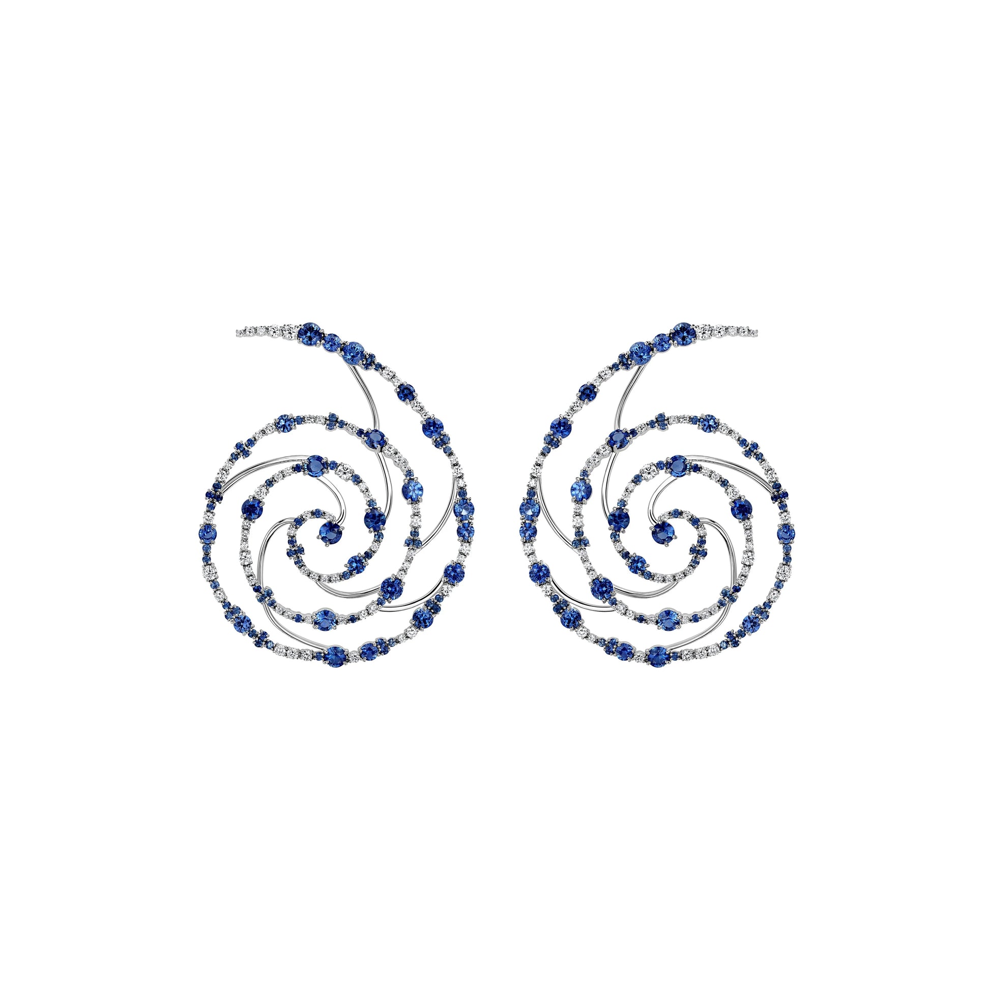 Soaring Elegance Earrings  Sapphires