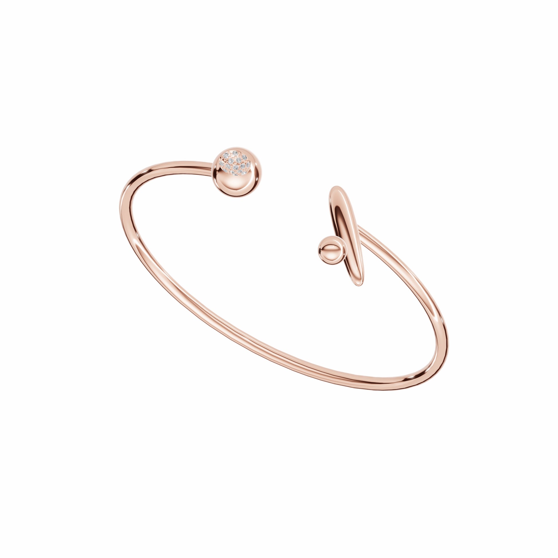 Home Inside Bracelet, Rose Gold, Diamonds