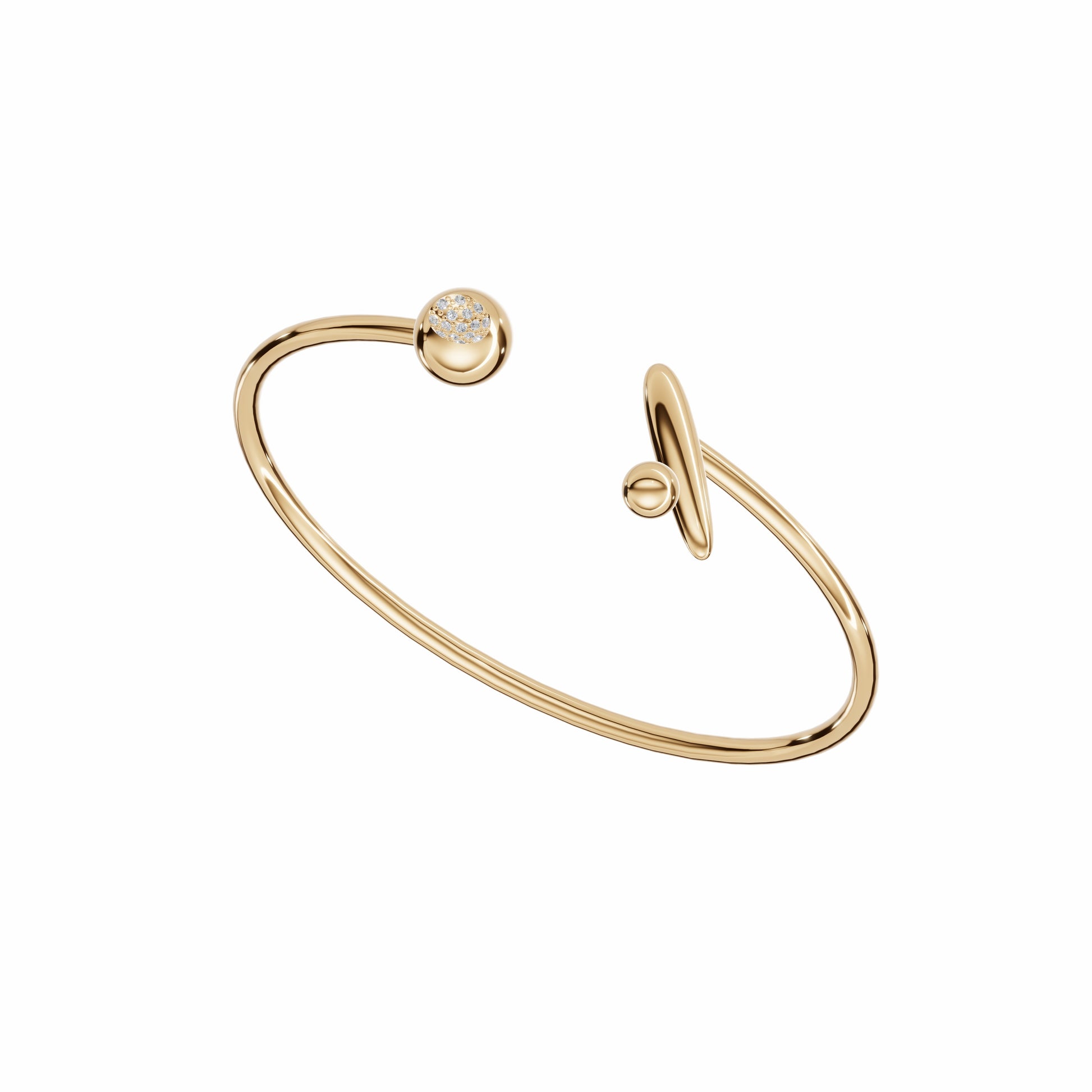 Home Inside Bracelet, Yellow Gold, Diamonds