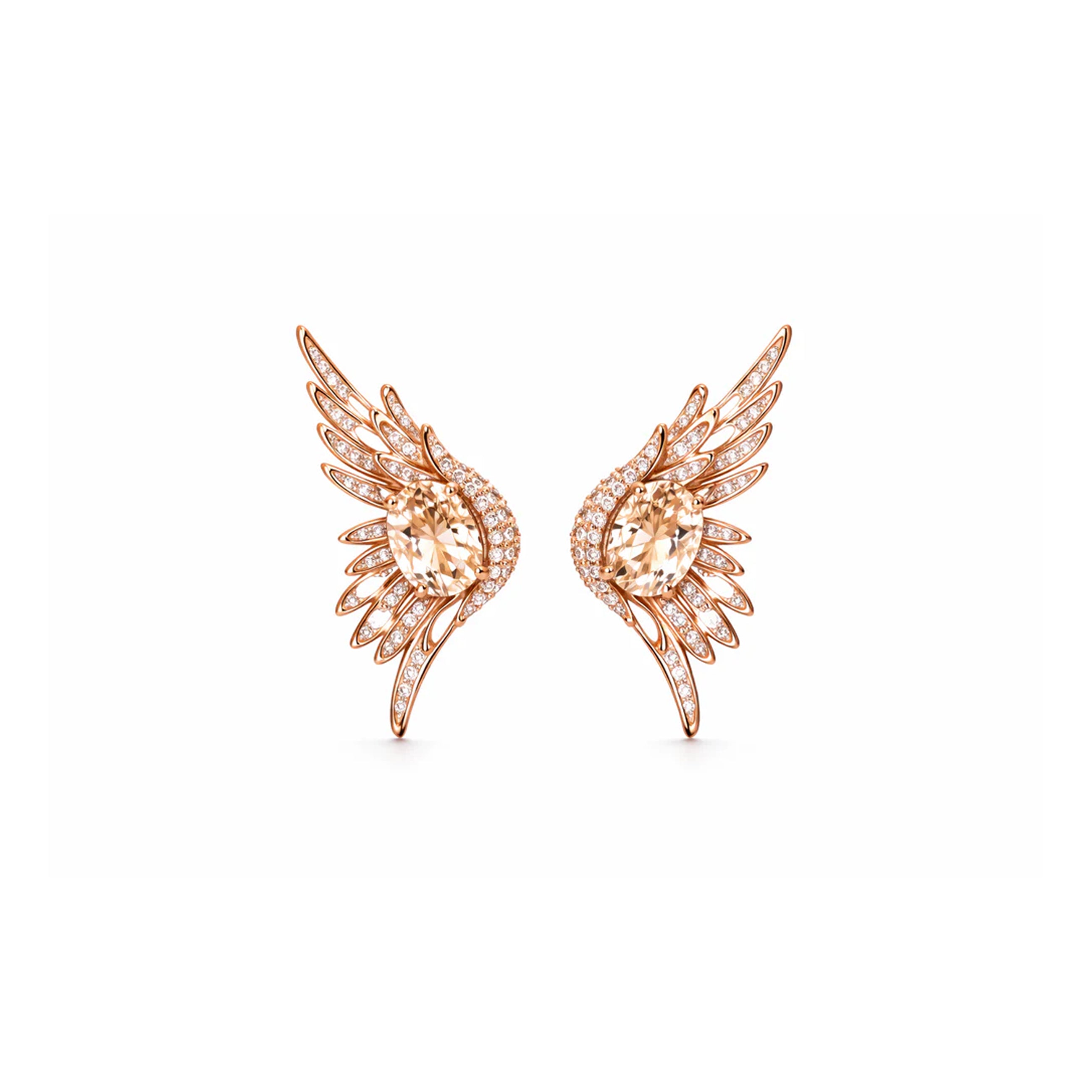 Wings of Freedom Earrings Sapphires
