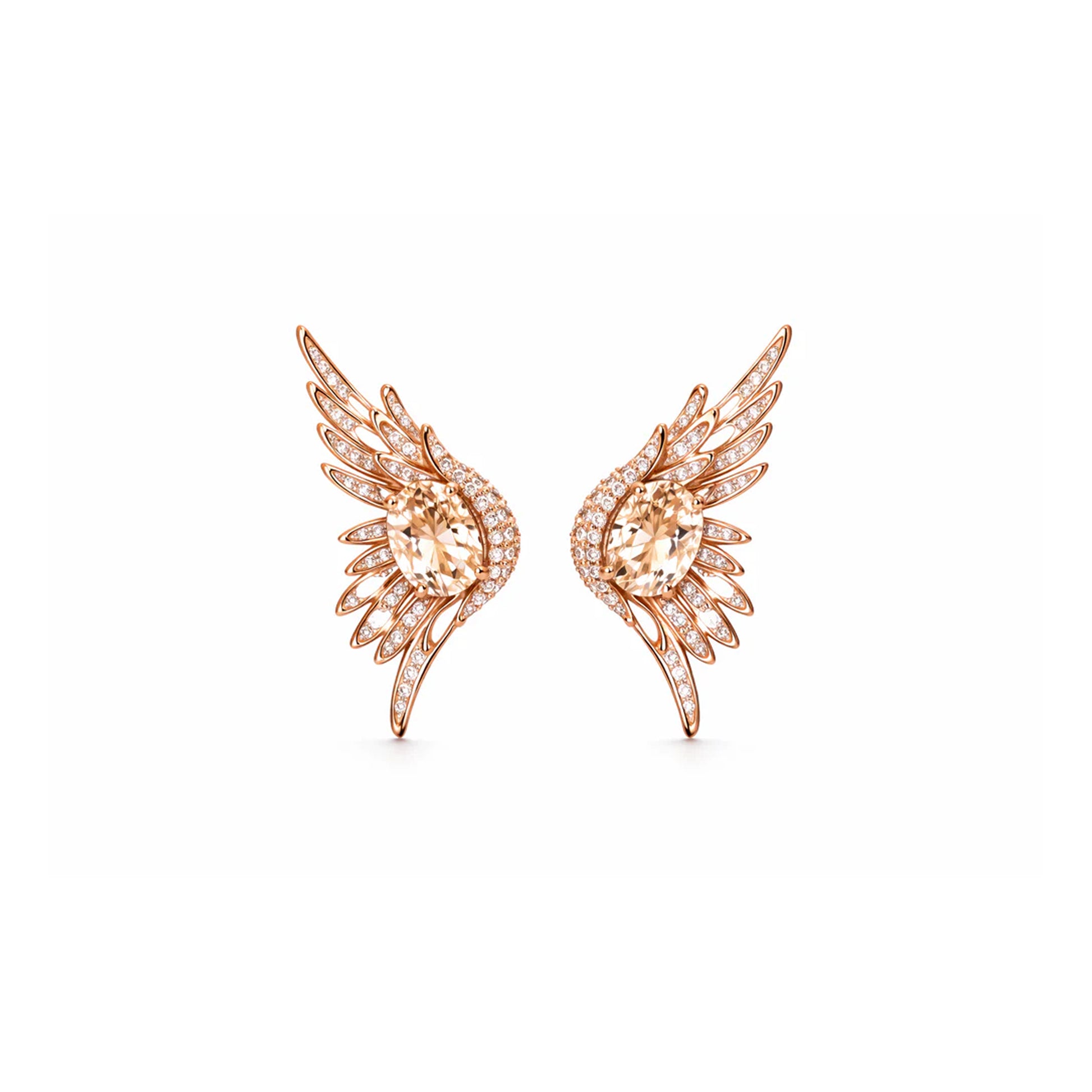 Wings of Freedom Earrings Sapphires