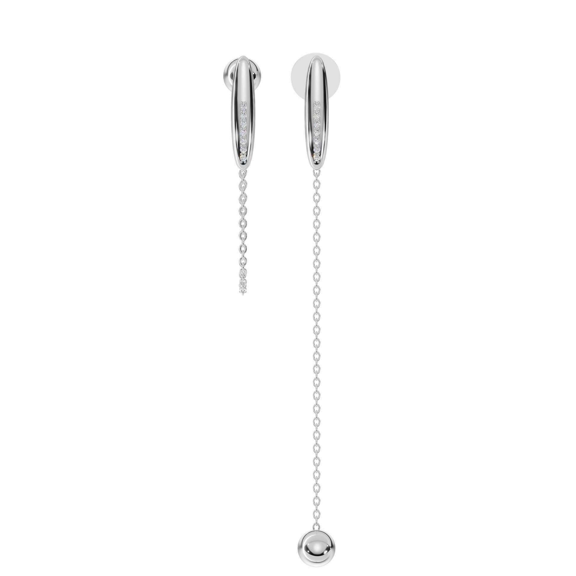 Still Whole Infinite Earrings, White Gold, Diamonds