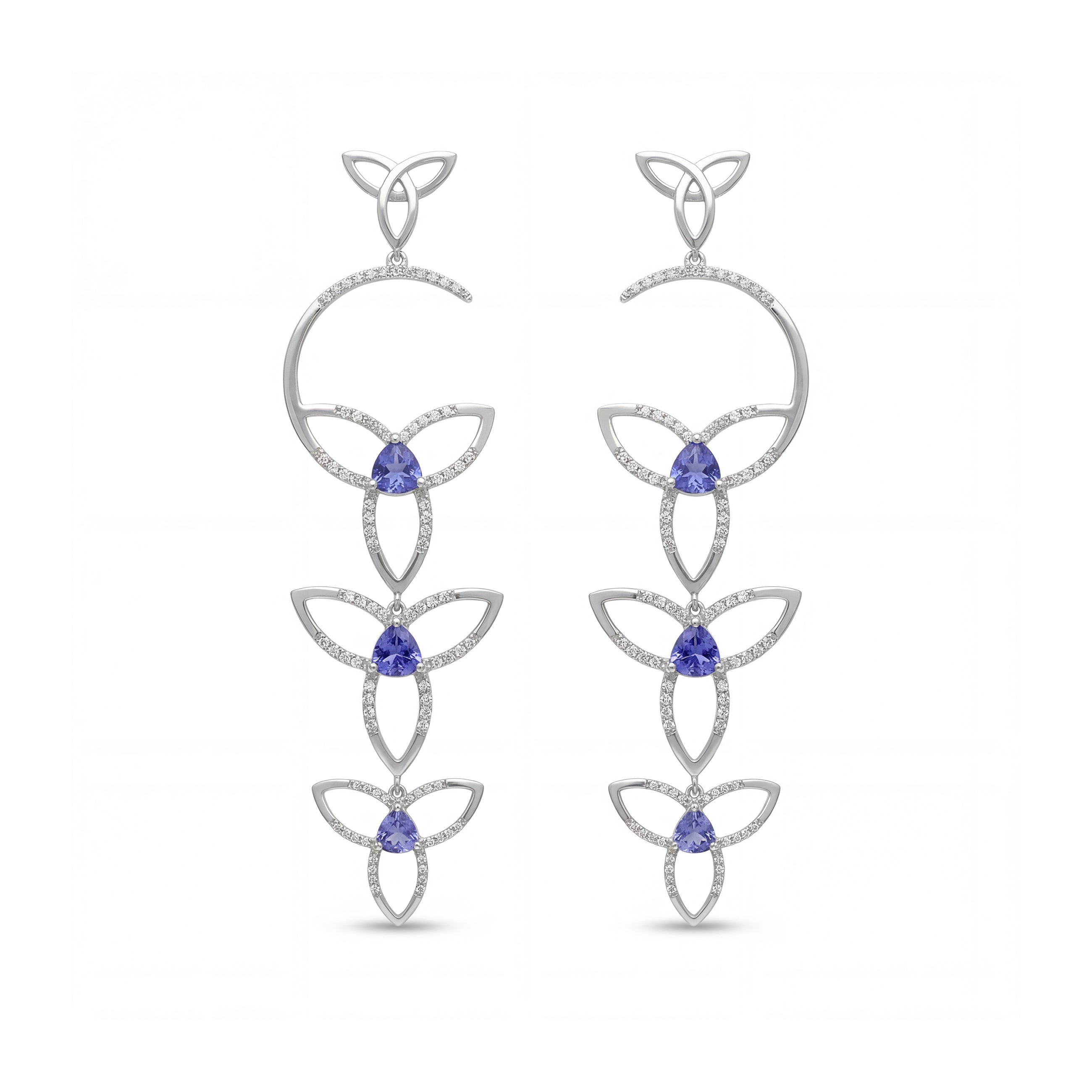 أقراط أنيقة من التنزانيت