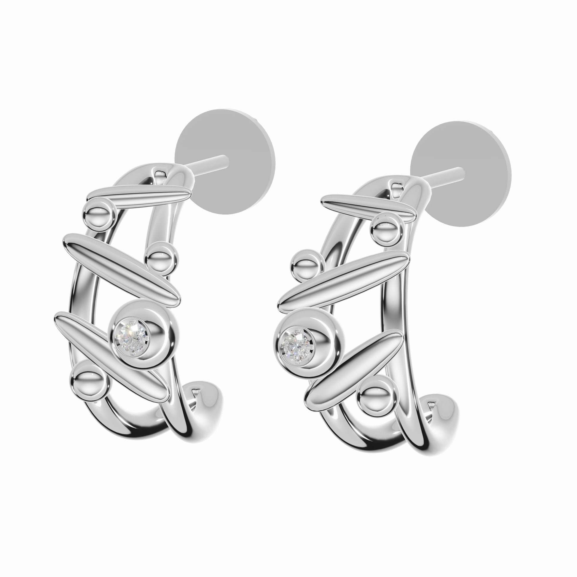 Eternal Now Earrings, White Gold, Diamonds