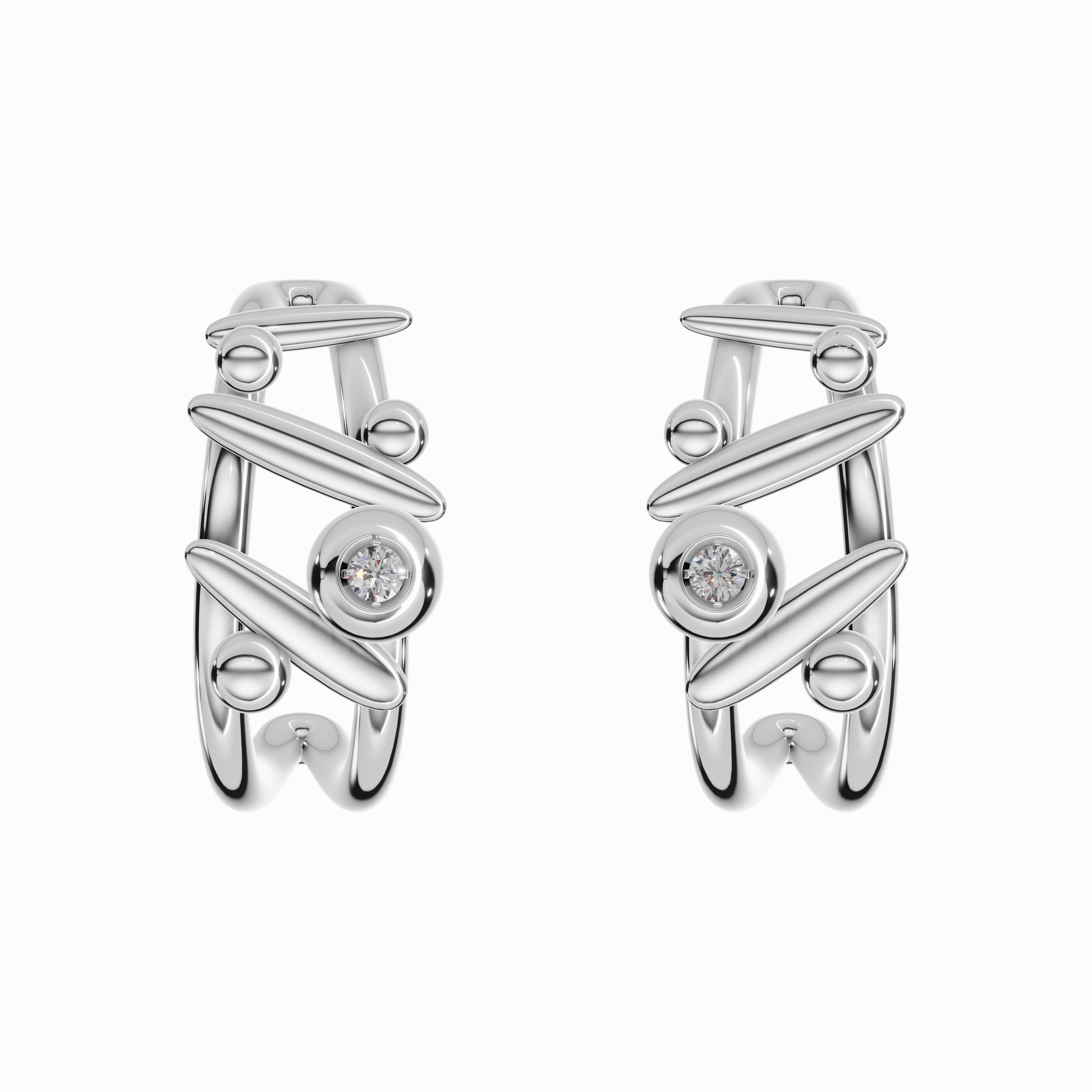 Eternal Now Earrings, White Gold, Diamonds