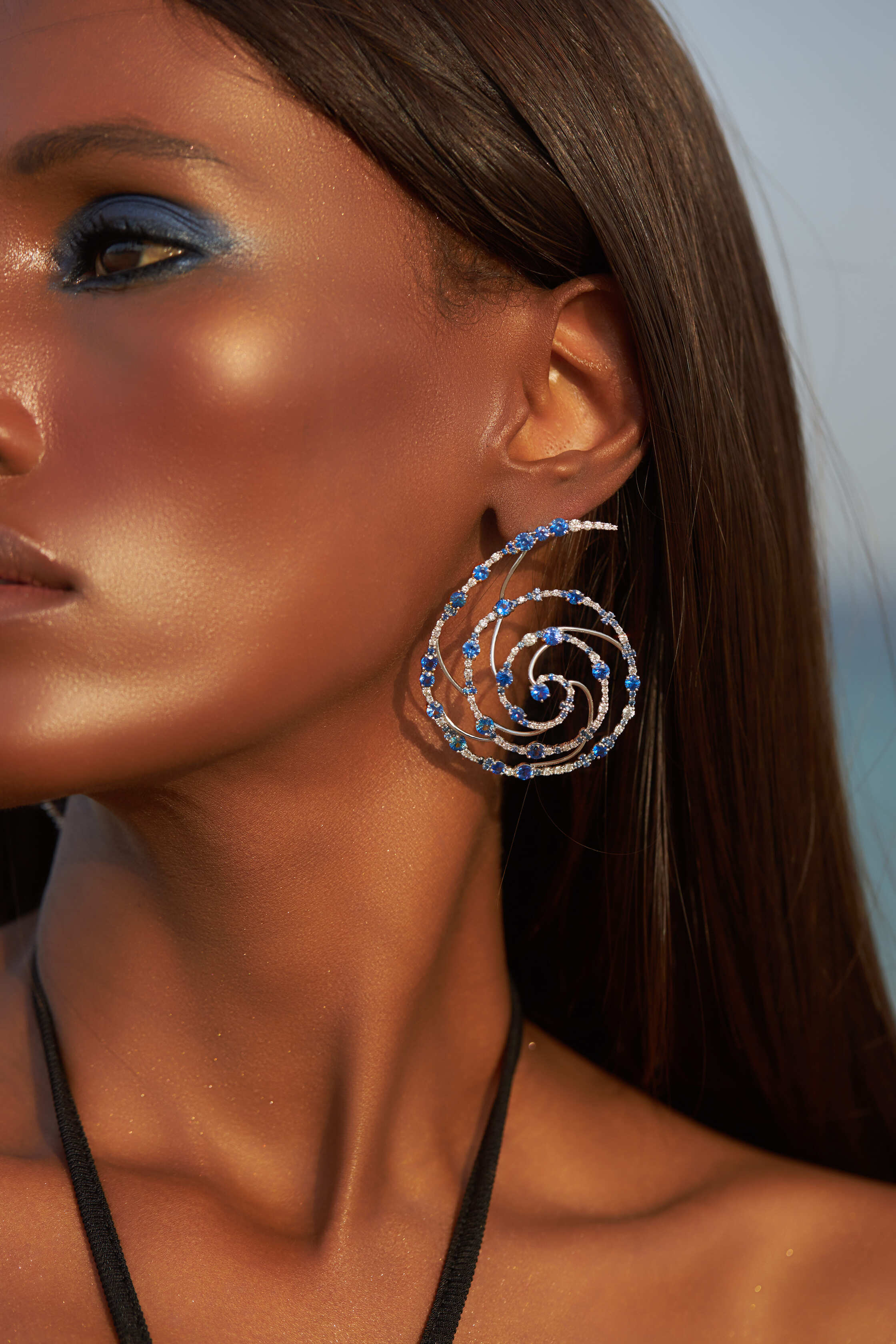 Soaring Elegance Earrings  Sapphires