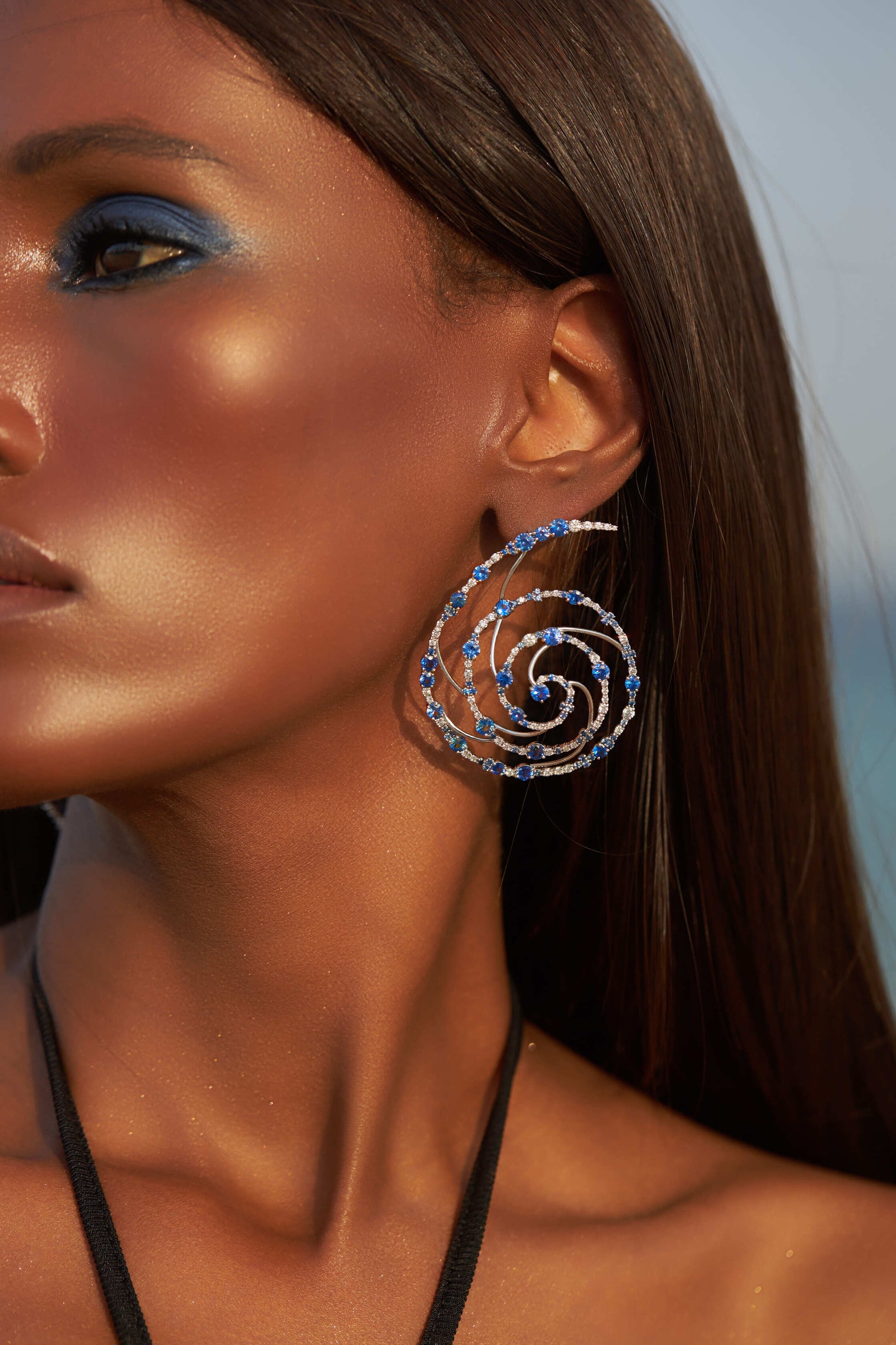 Soaring Elegance Earrings  Sapphires