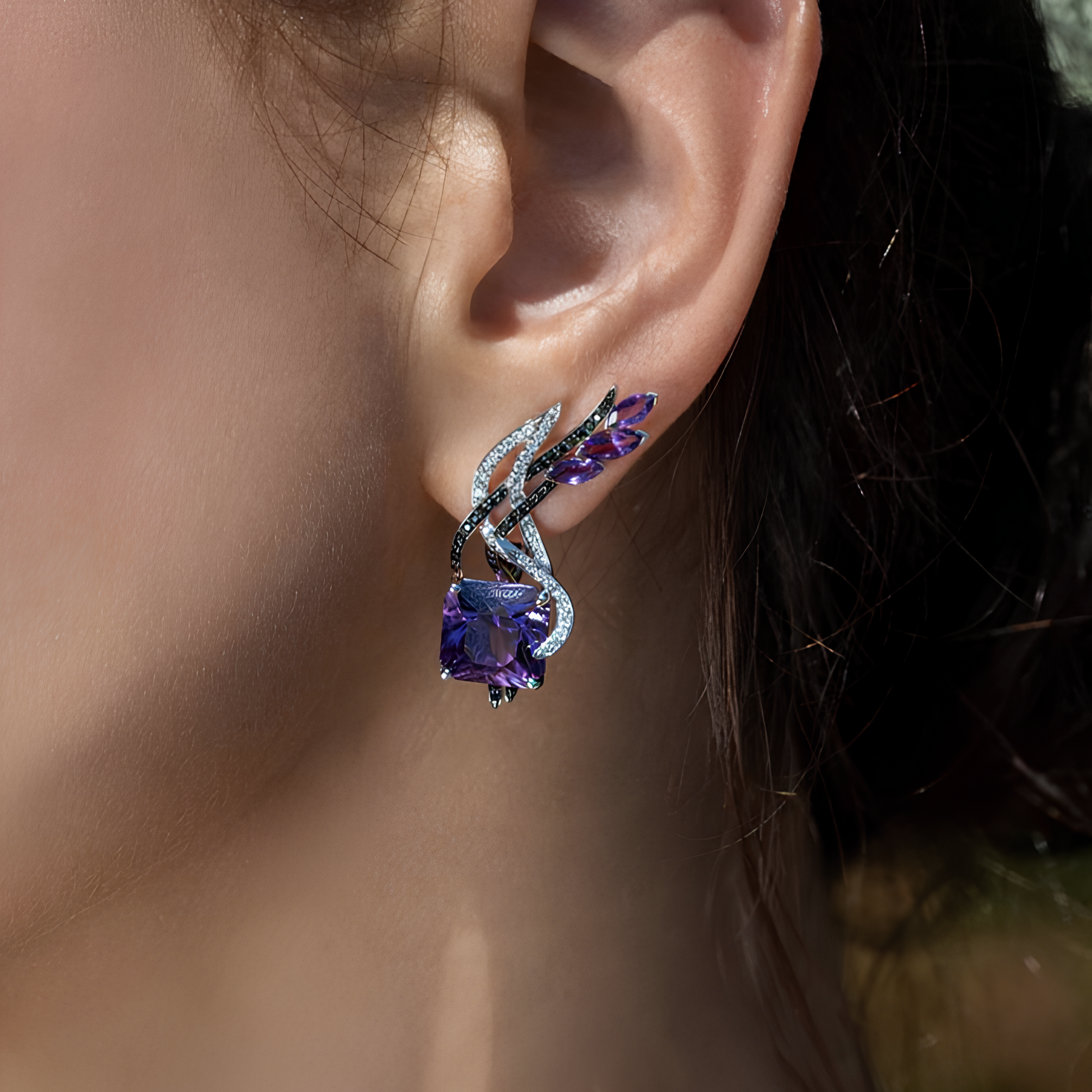 أقراط "أناقة متألقة" من الجمشت