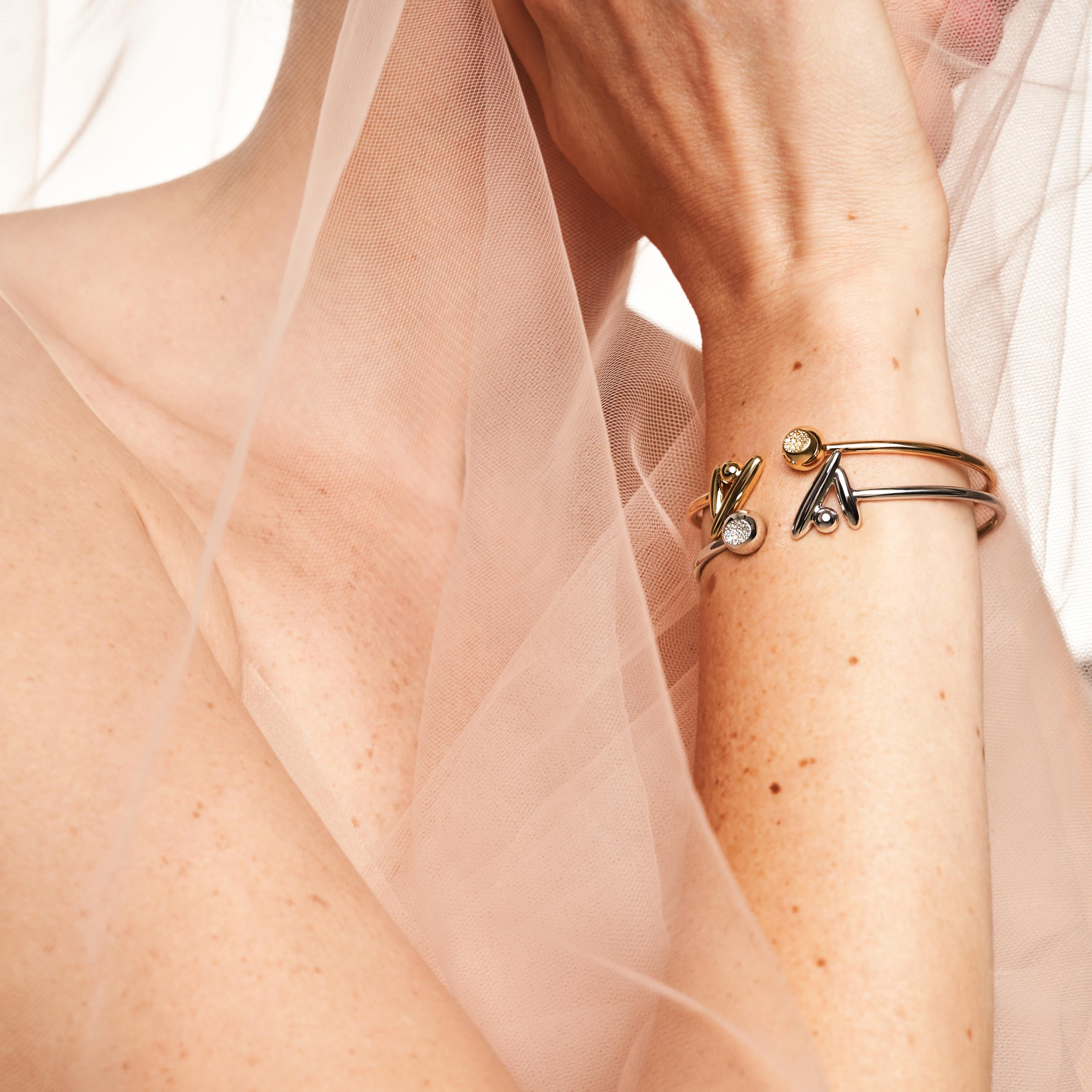 Circle Complete Bracelet, Yellow Gold, Diamonds