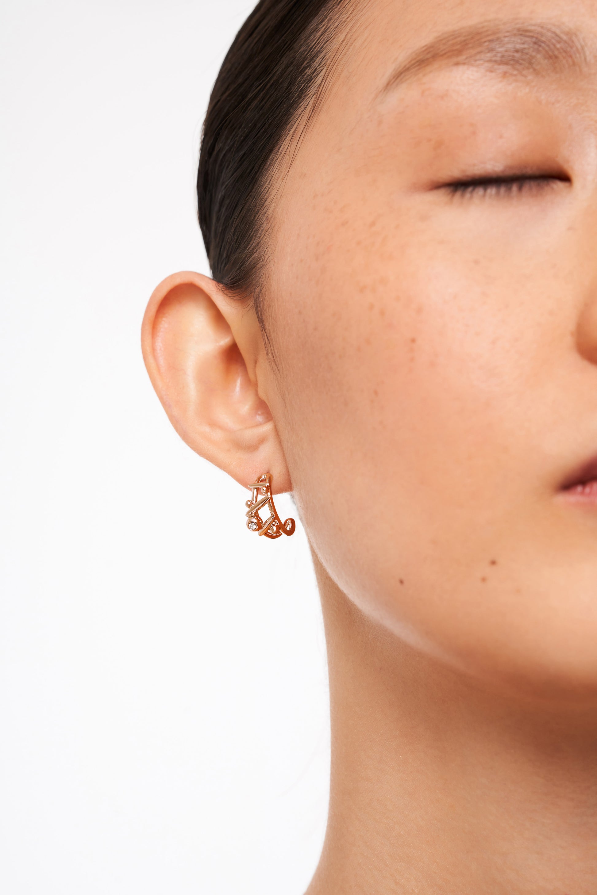 Eternal Now Earrings, Rose Gold, Diamonds
