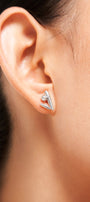 Quiet Strength Earrings Pair, 18K White Gold, Diamonds