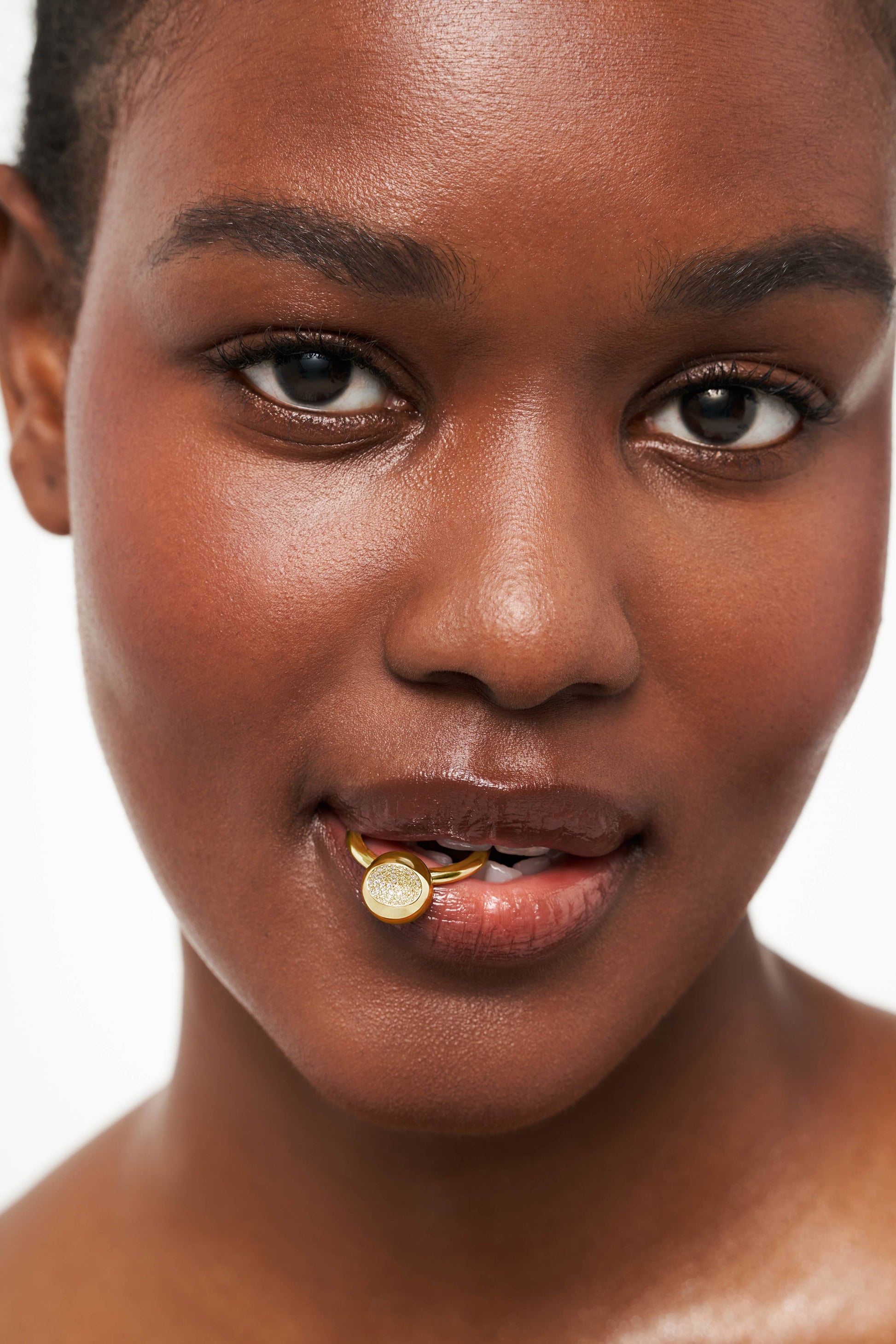 Circle To Yourself Ring, Yellow Gold, Diamonds