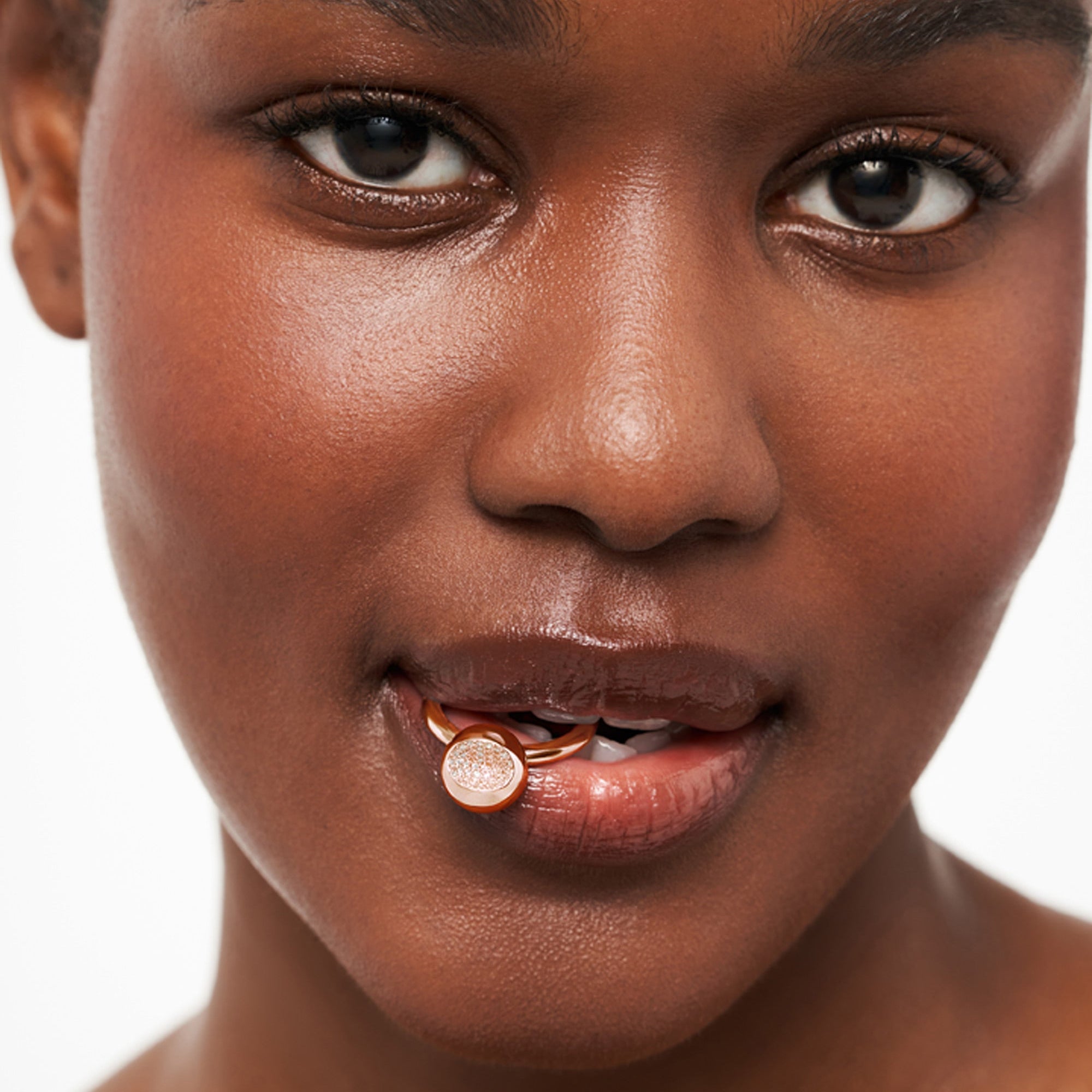 Circle To Yourself Ring, Rose Gold, Diamonds