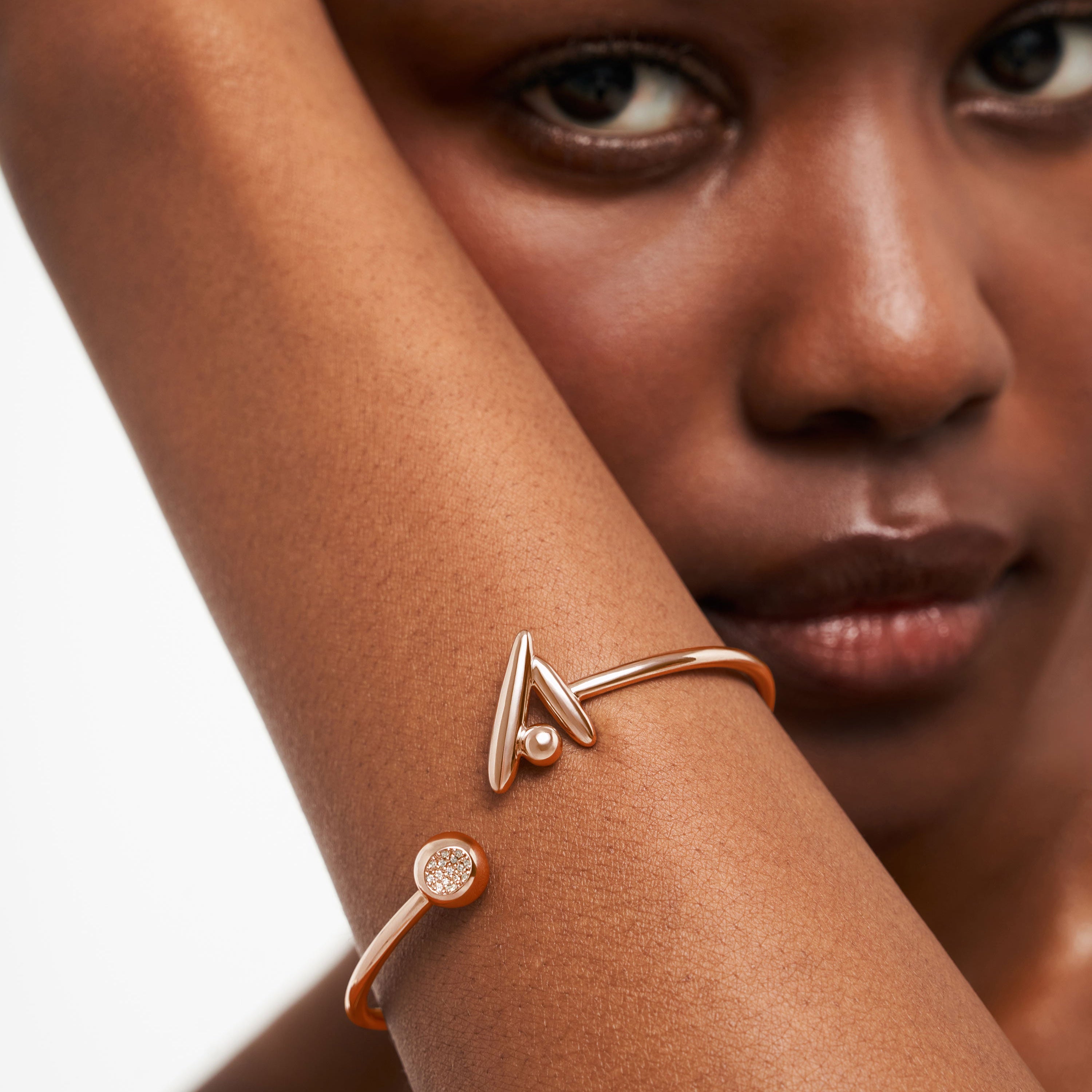 Circle Complete Bracelet, Rose Gold, Diamonds