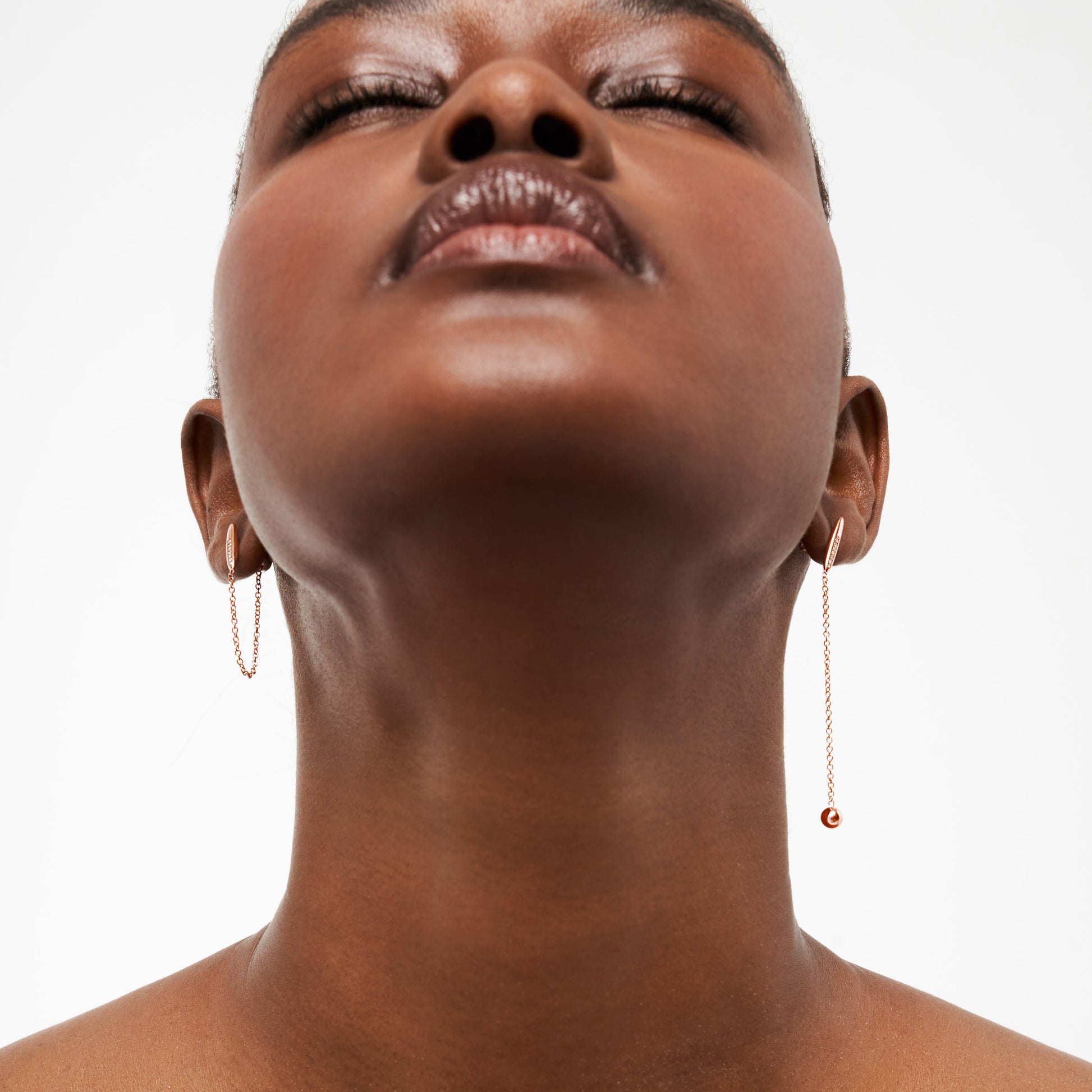 Still Whole Infinite Earrings, Rose Gold, Diamonds