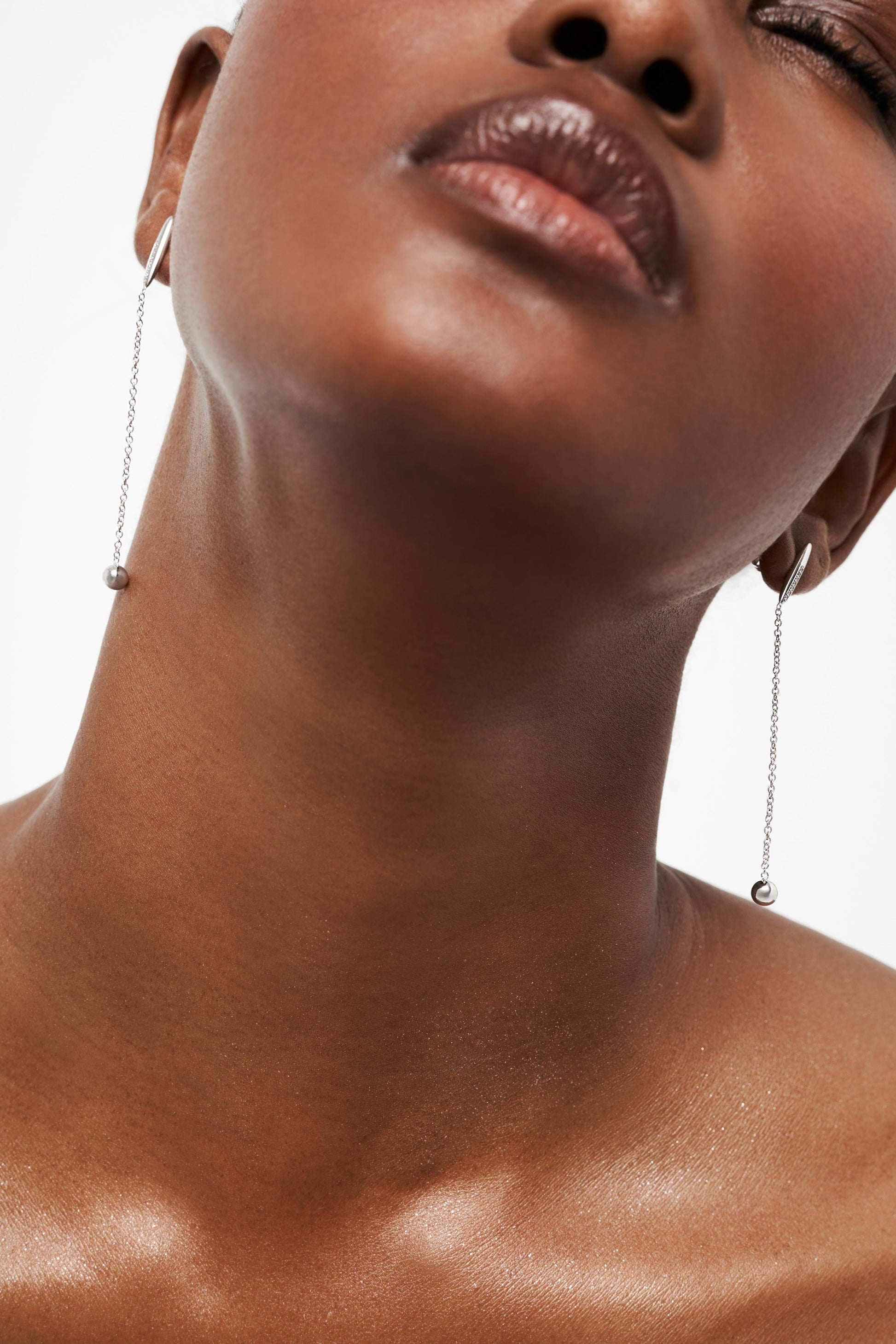 Still Whole Infinite Earrings, White Gold, Diamonds