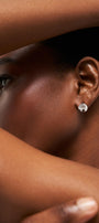 In Quiet I Shine Earrings Pair, 18K White Gold, Diamonds