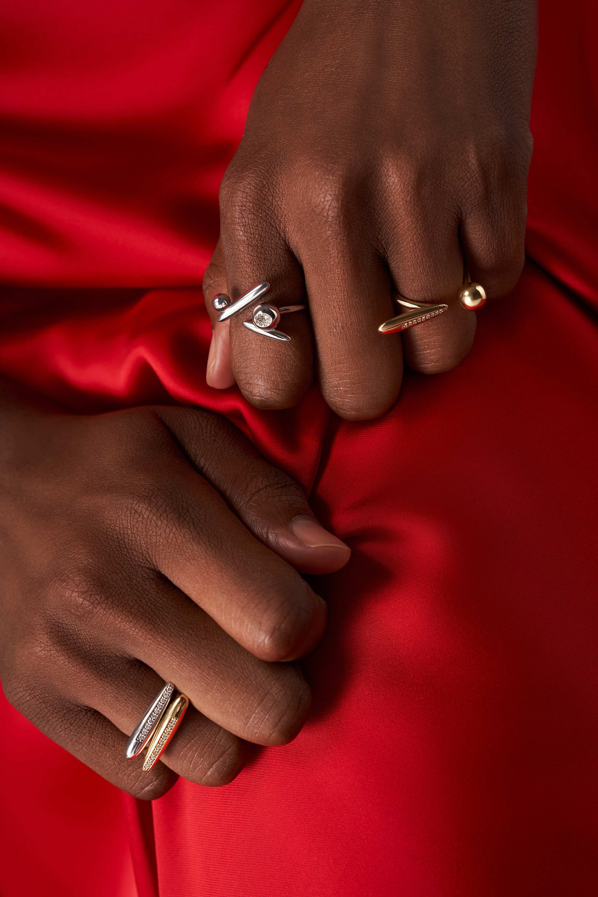 Here I Begin Again Ring, Yellow Gold, Diamonds