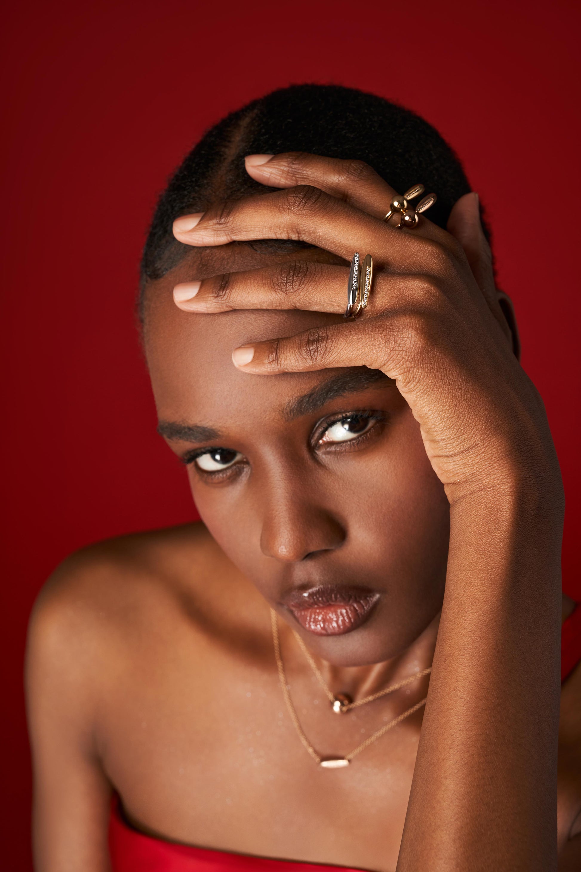 Breath And Be Ring, Rose Gold, Diamonds